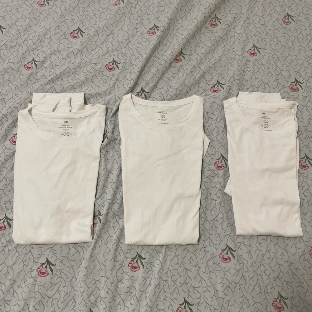 3 H&M Slim Fit Tees